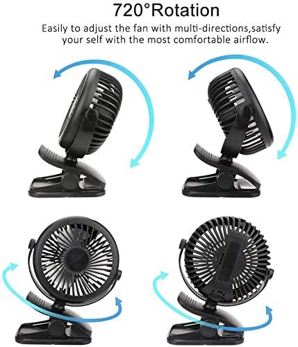 Portable 360° Mini Fan Rechargeable USB Clip