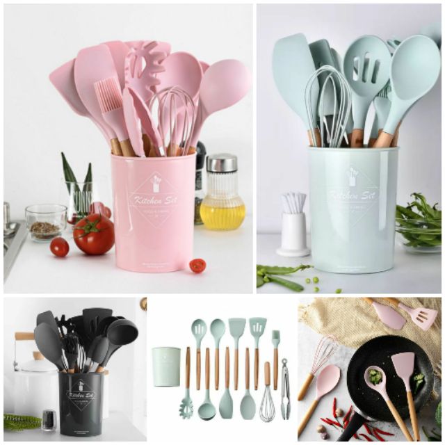 12 pcs Silicone Cooking Spoon & Baking set